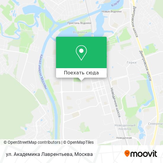 Карта ул. Академика Лаврентьева