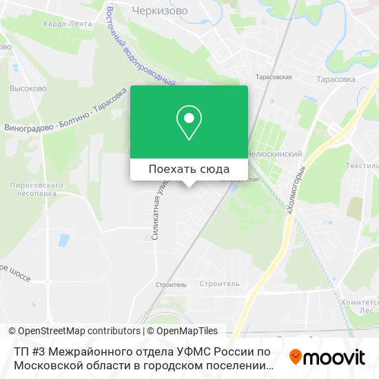 Карта ТП #3 Межрайонного отдела УФМС России по Московской области в городском поселении Мытищи