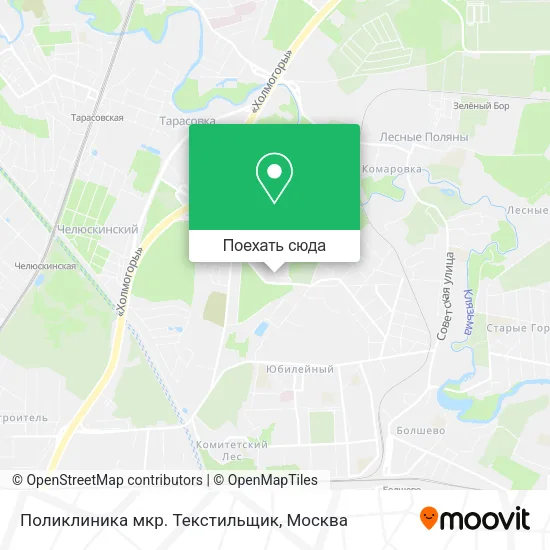 Карта Поликлиника мкр. Текстильщик