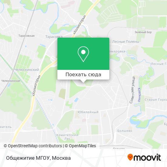 Карта Общежитие МГОУ