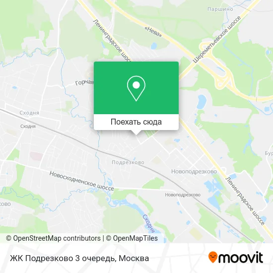Карта ЖК Подрезково 3 очередь