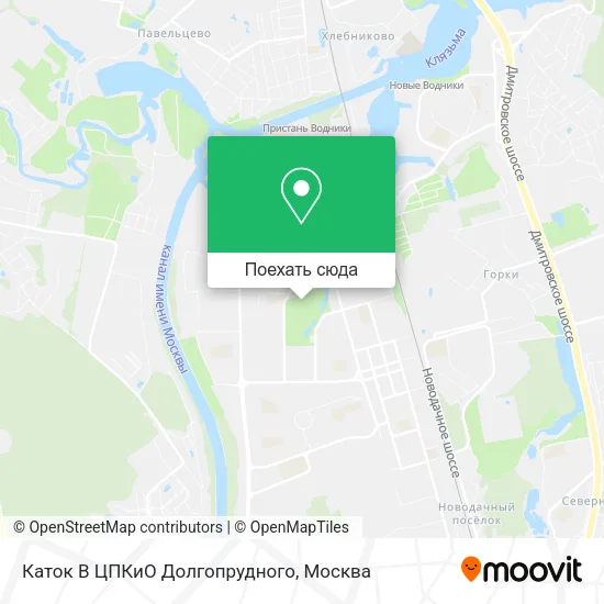 Карта Каток В ЦПКиО Долгопрудного