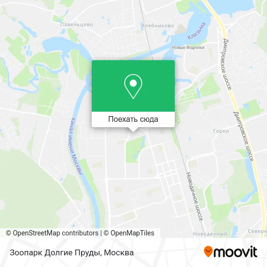 Карта Зоопарк Долгие Пруды