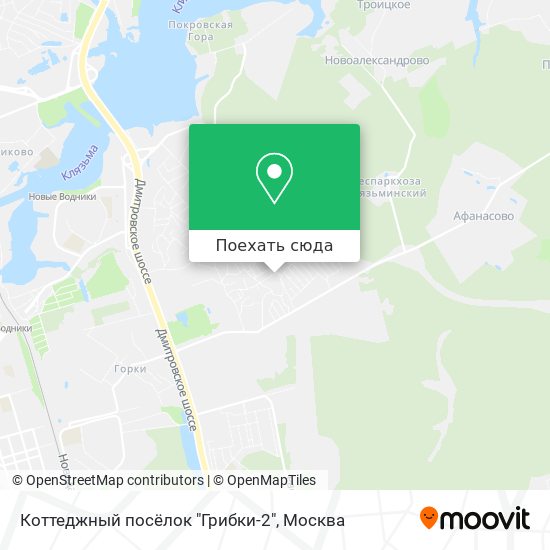 Карта Коттеджный посёлок "Грибки-2"