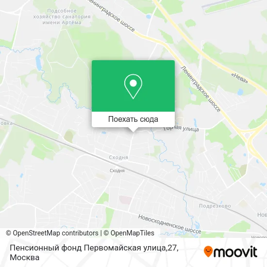 Карта Пенсионный фонд Первомайская улица,27