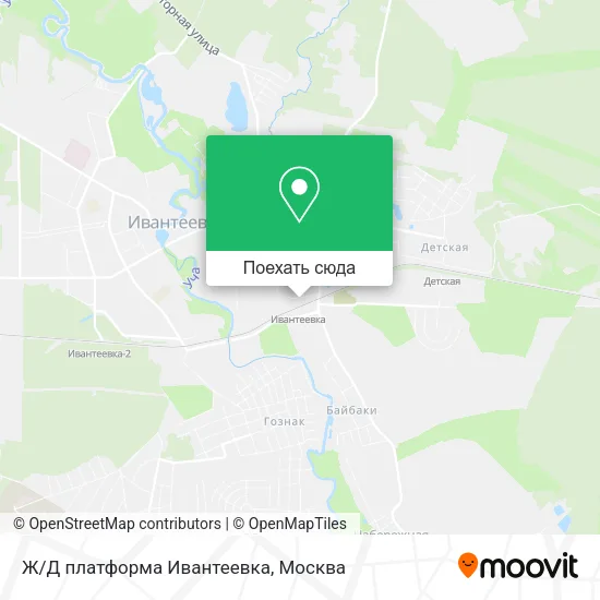 Карта Ж/Д платформа Ивантеевка