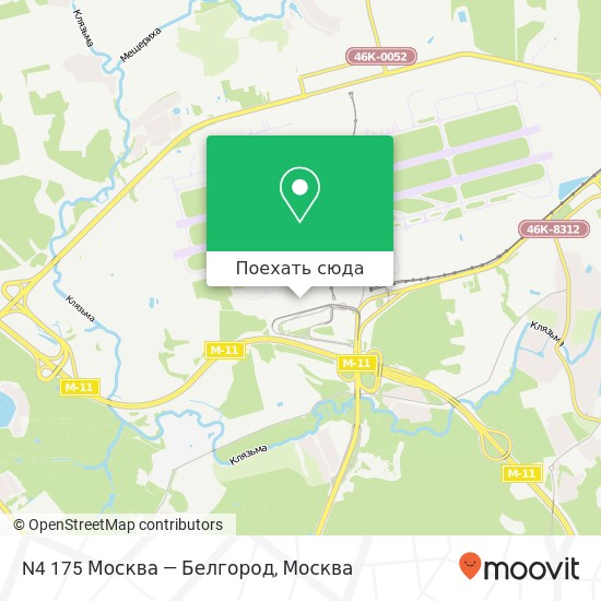Карта N4 175 Москва — Белгород