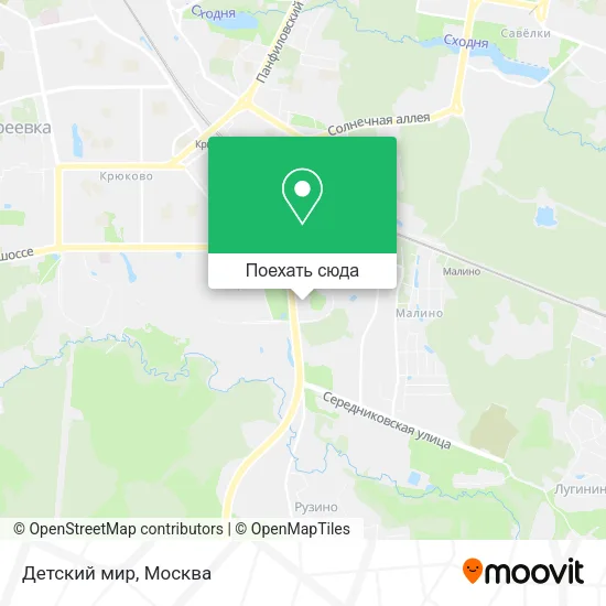 Карта Детский мир