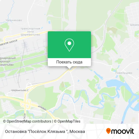 Карта Остановка "Посёлок Клязьма "