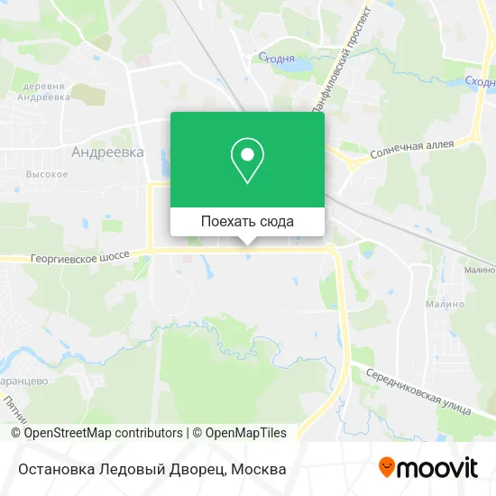 Карта Остановка Ледовый Дворец