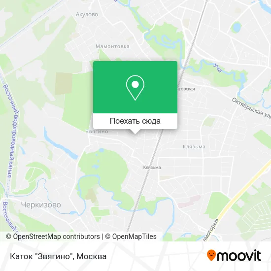 Карта Каток "Звягино"