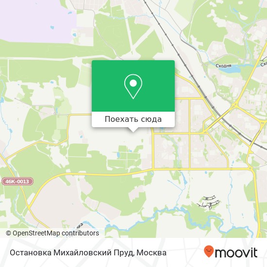 Карта Остановка Михайловский Пруд