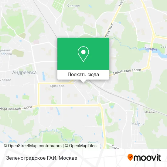 Карта Зеленоградское ГАИ
