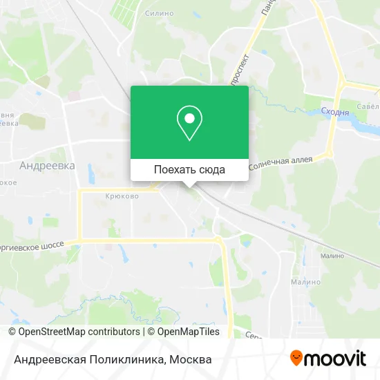 Карта Андреевская Поликлиника