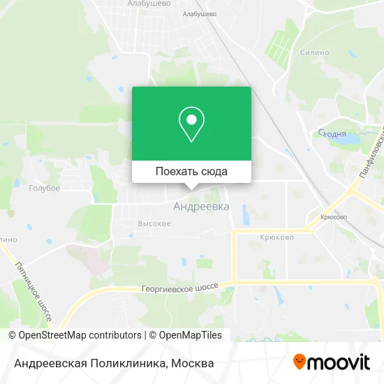 Карта Андреевская Поликлиника