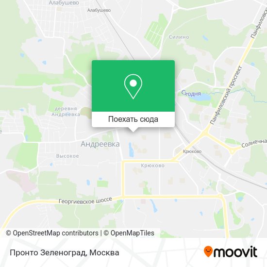 Карта Пронто Зеленоград