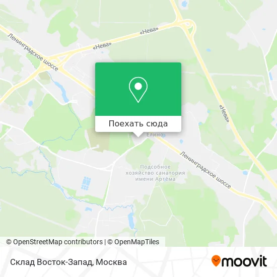 Карта Склад Восток-Запад