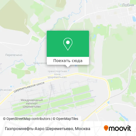 Карта Газпромнефть-Аэро Шереметьево