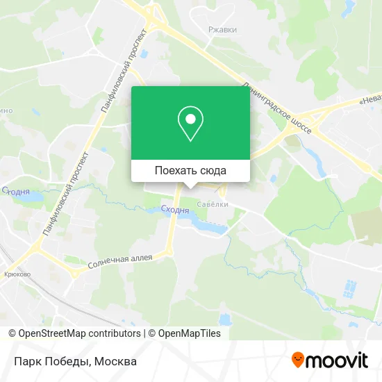 Карта Парк Победы