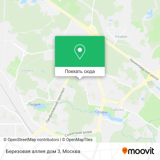 Карта Березовая аллея дом 3