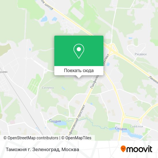 Карта Таможня г. Зеленоград