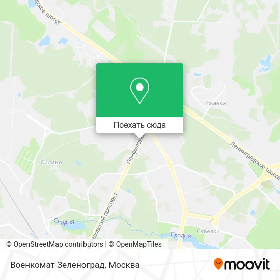 Карта Военкомат Зеленоград