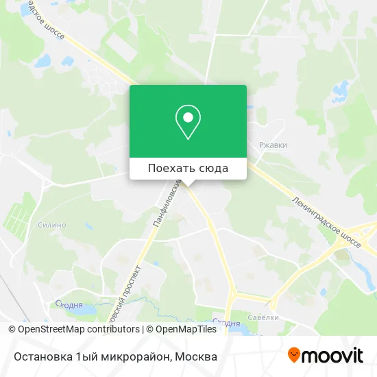 Карта Остановка 1ый микрорайон
