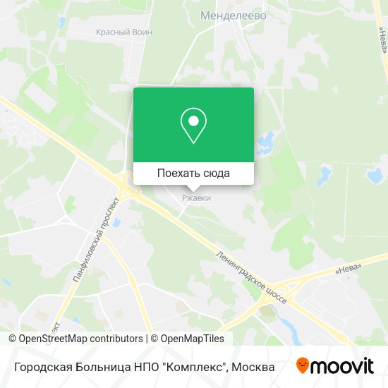 Карта Городская Больница НПО "Комплекс"