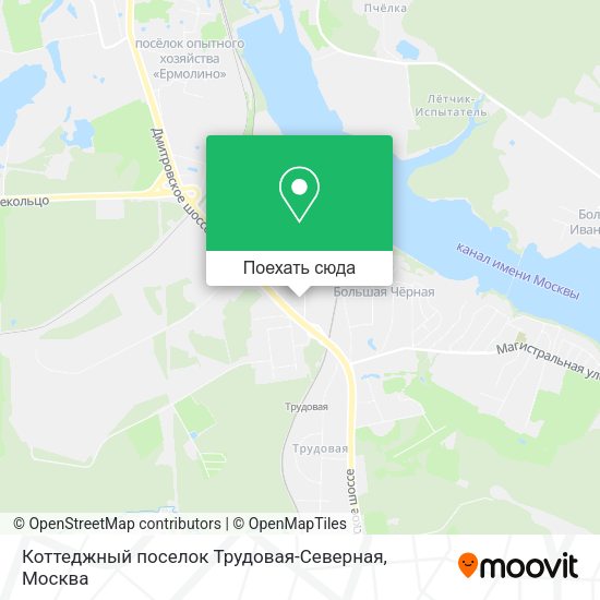 Карта Коттеджный поселок Трудовая-Северная