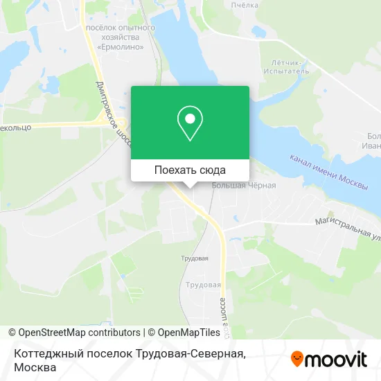 Карта Коттеджный поселок Трудовая-Северная