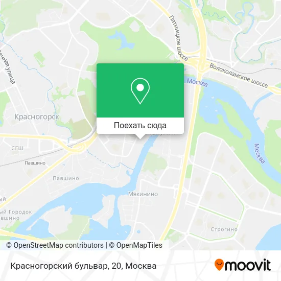 Карта Красногорский бульвар, 20