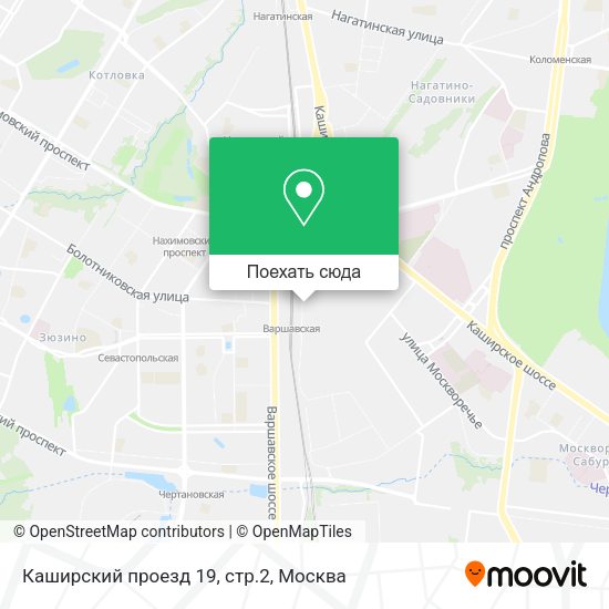 Карта Каширский проезд 19, стр.2