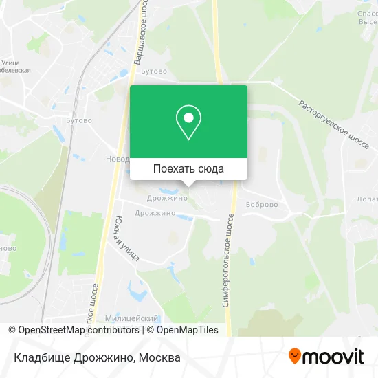 Карта Кладбище Дрожжино