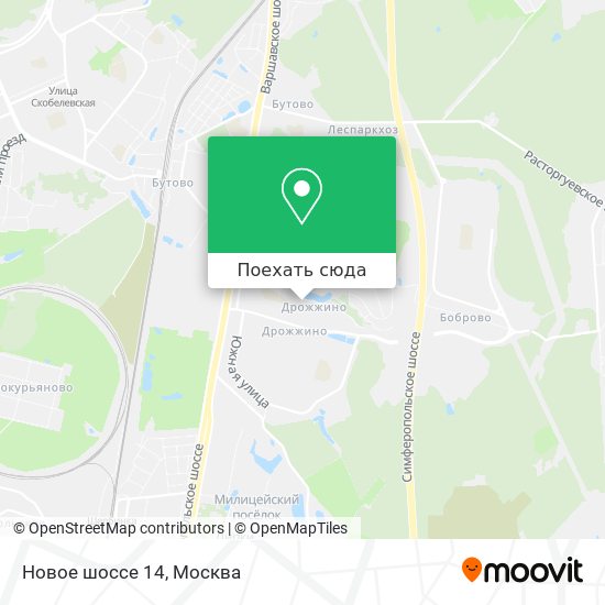 Карта Новое шоссе 14