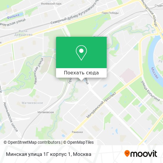 Карта Минская улица 1Г корпус 1