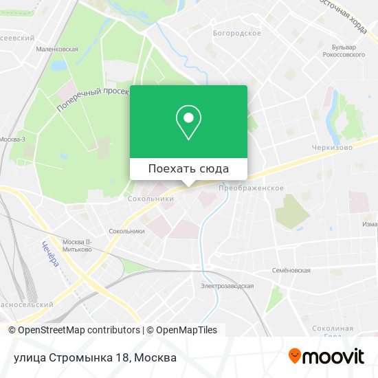 Карта улица Стромынка 18