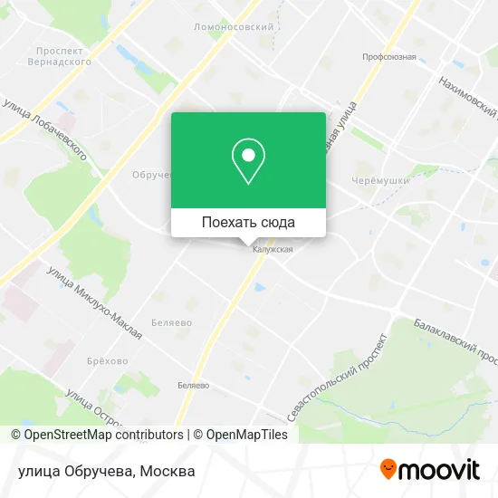 Карта улица Обручева