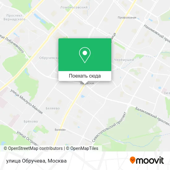 Карта улица Обручева