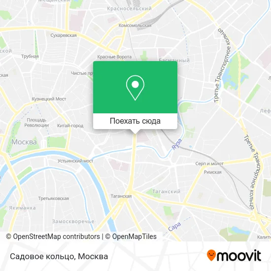 Карта Садовое кольцо