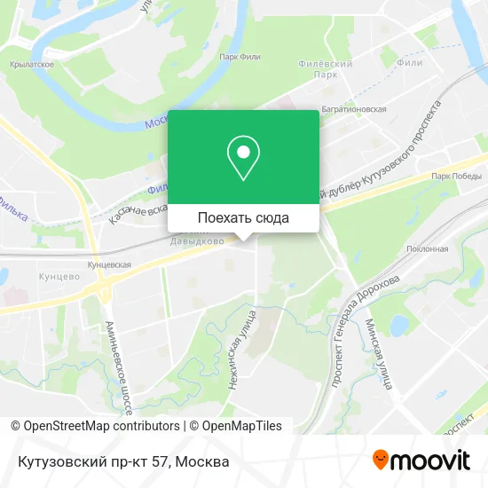 Карта Кутузовский пр-кт 57
