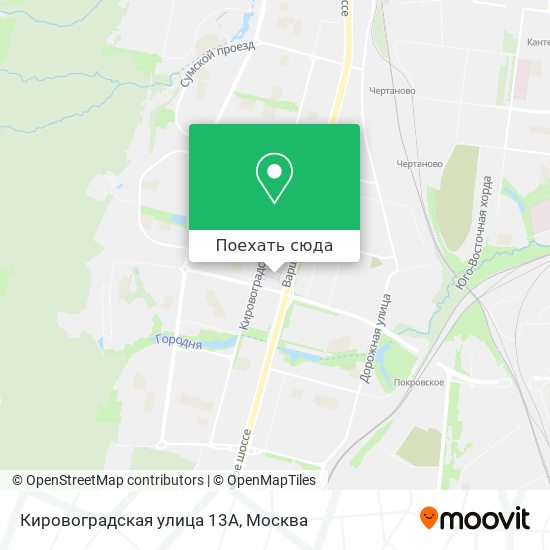 Кировоградская улица москва карта