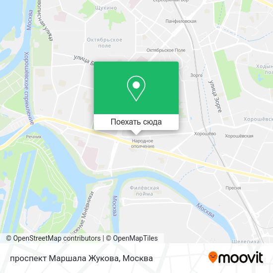 Карта проспект Маршала Жукова
