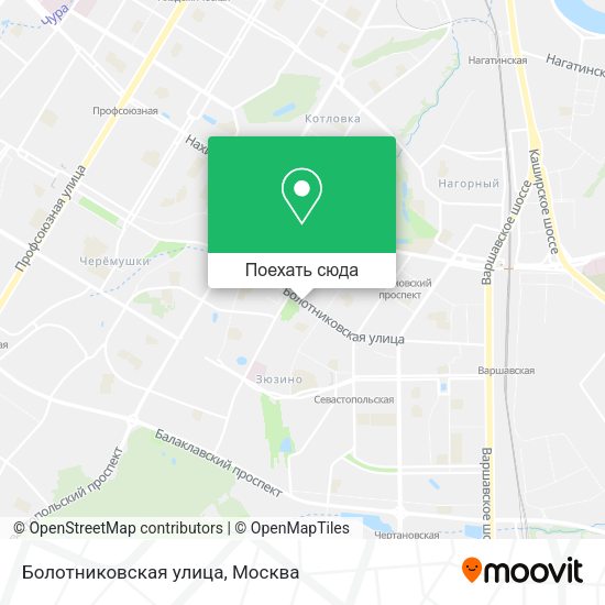 Карта Болотниковская улица