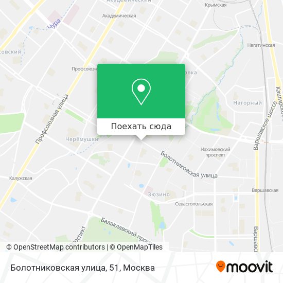 Карта Болотниковская улица, 51