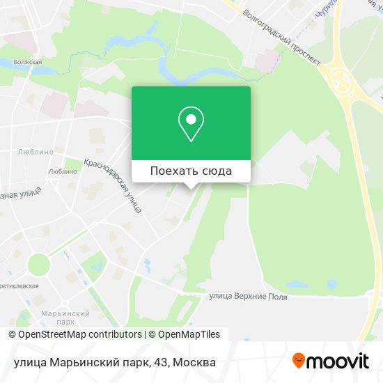 Карта улица Марьинский парк, 43