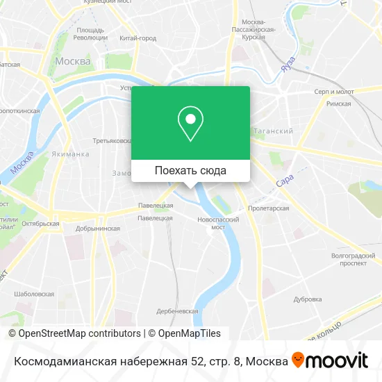 Карта Космодамианская набережная 52, стр. 8