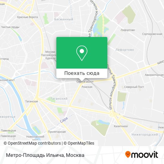 Карта Метро-Площадь Ильича
