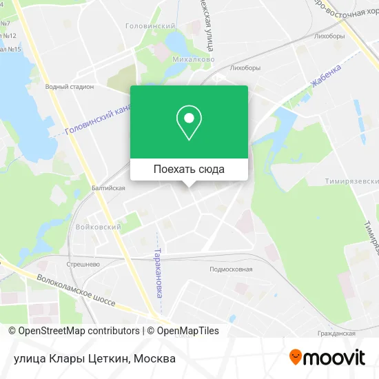 Карта улица Клары Цеткин