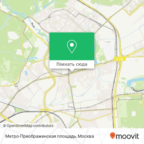 Карта Метро-Преображенская площадь