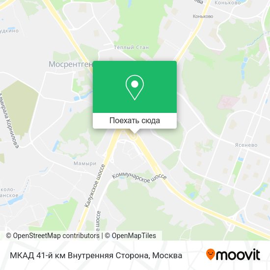 Карта МКАД 41-й км Внутренняя Сторона